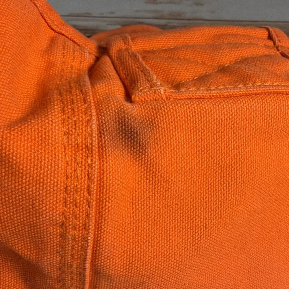 Carhartt Dog Coat Orange Canvas Quilted Insulated Chore Jacket Medium